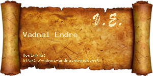 Vadnai Endre névjegykártya