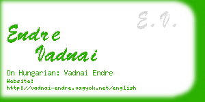 endre vadnai business card